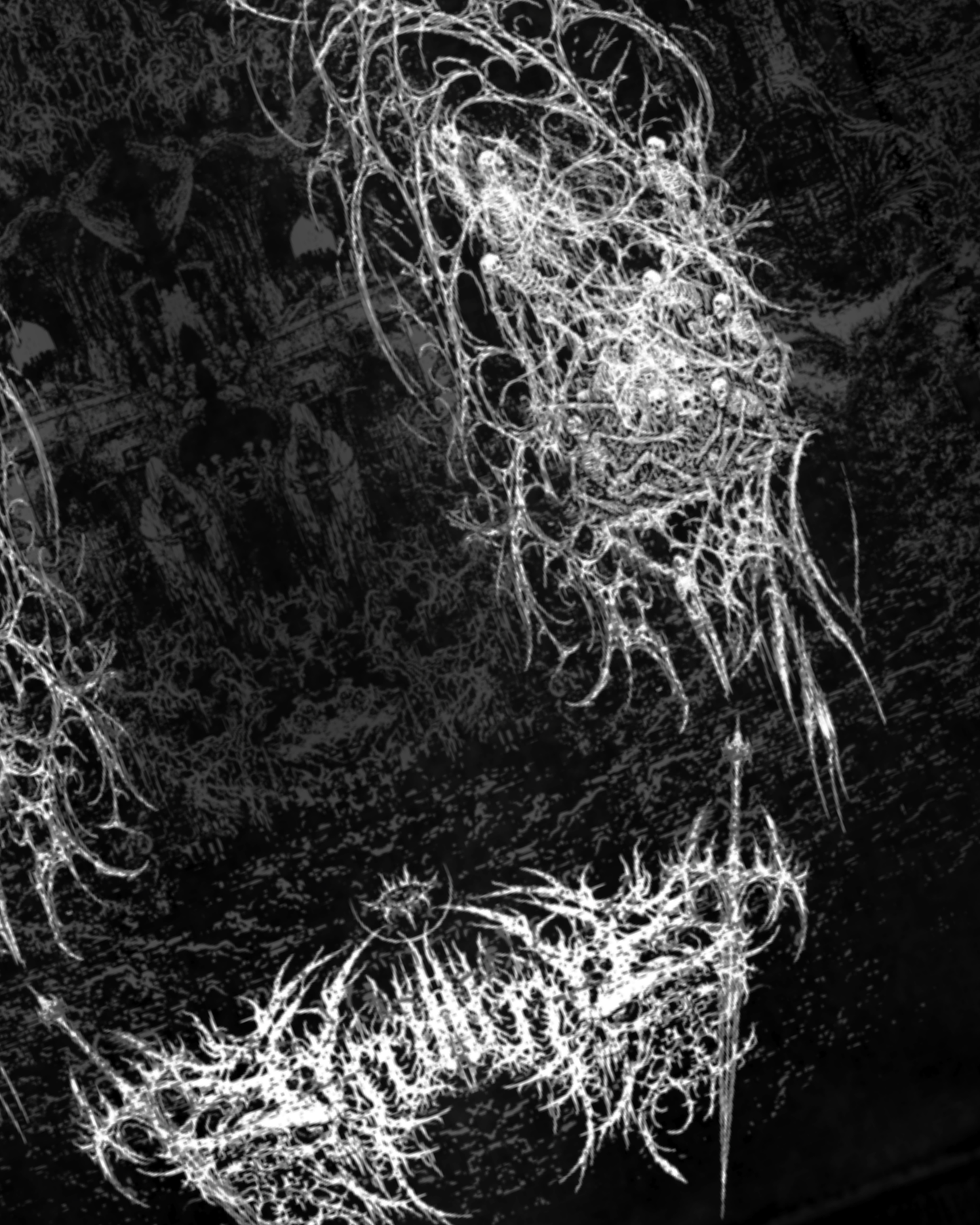 ETERNAL SOVEREIGN I — Wraith Black 500 GSM Heavyweight Zip Hoodie