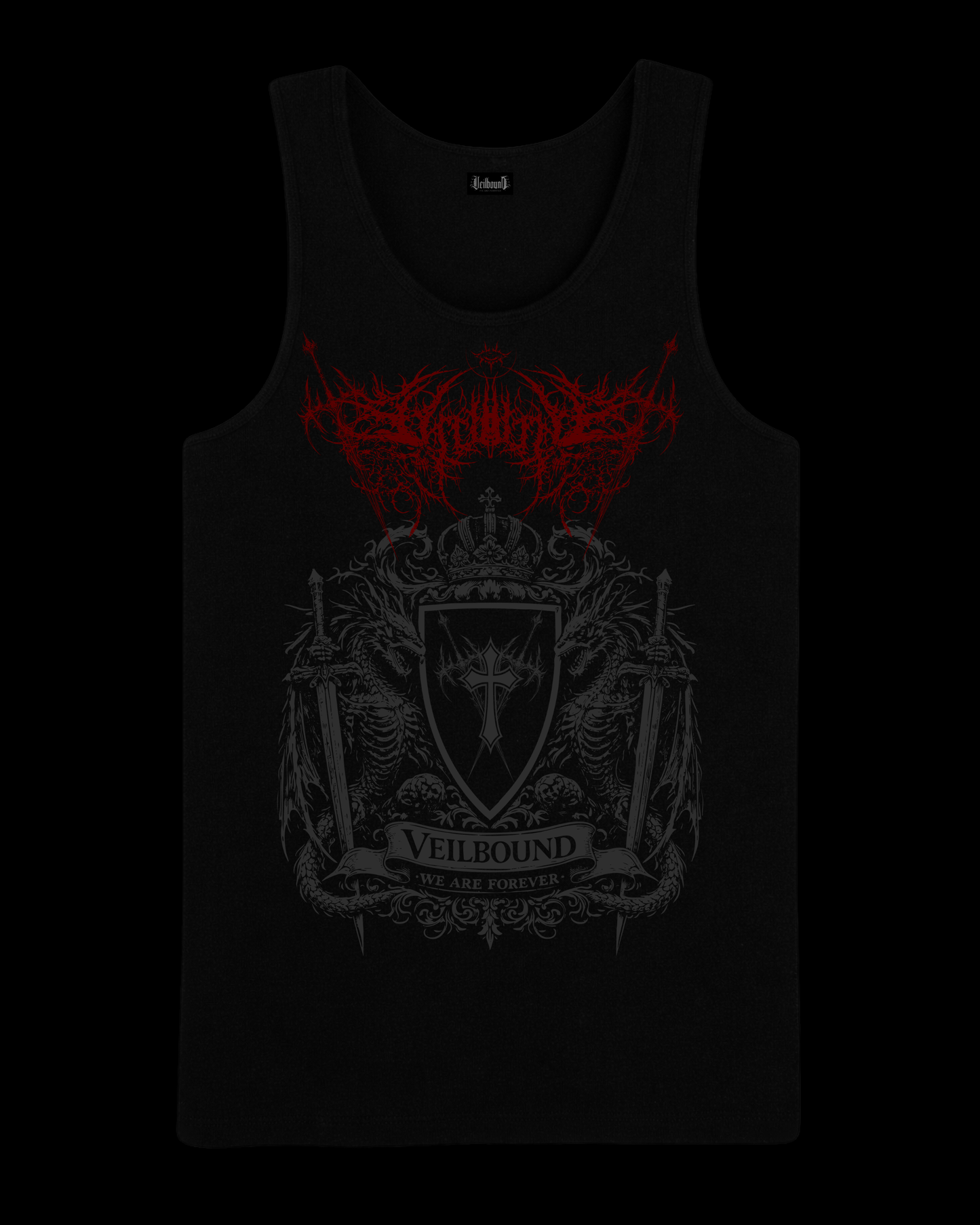 ETERNAL SOVEREIGN I RIBBED TANK Blood Sigil — 230 GSM Heavyweight Cotton