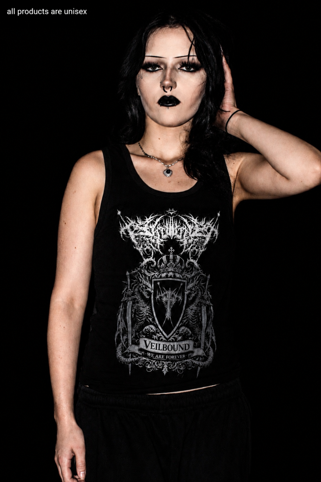 ETERNAL SOVEREIGN I
RIBBED TANK — Wraith Black
