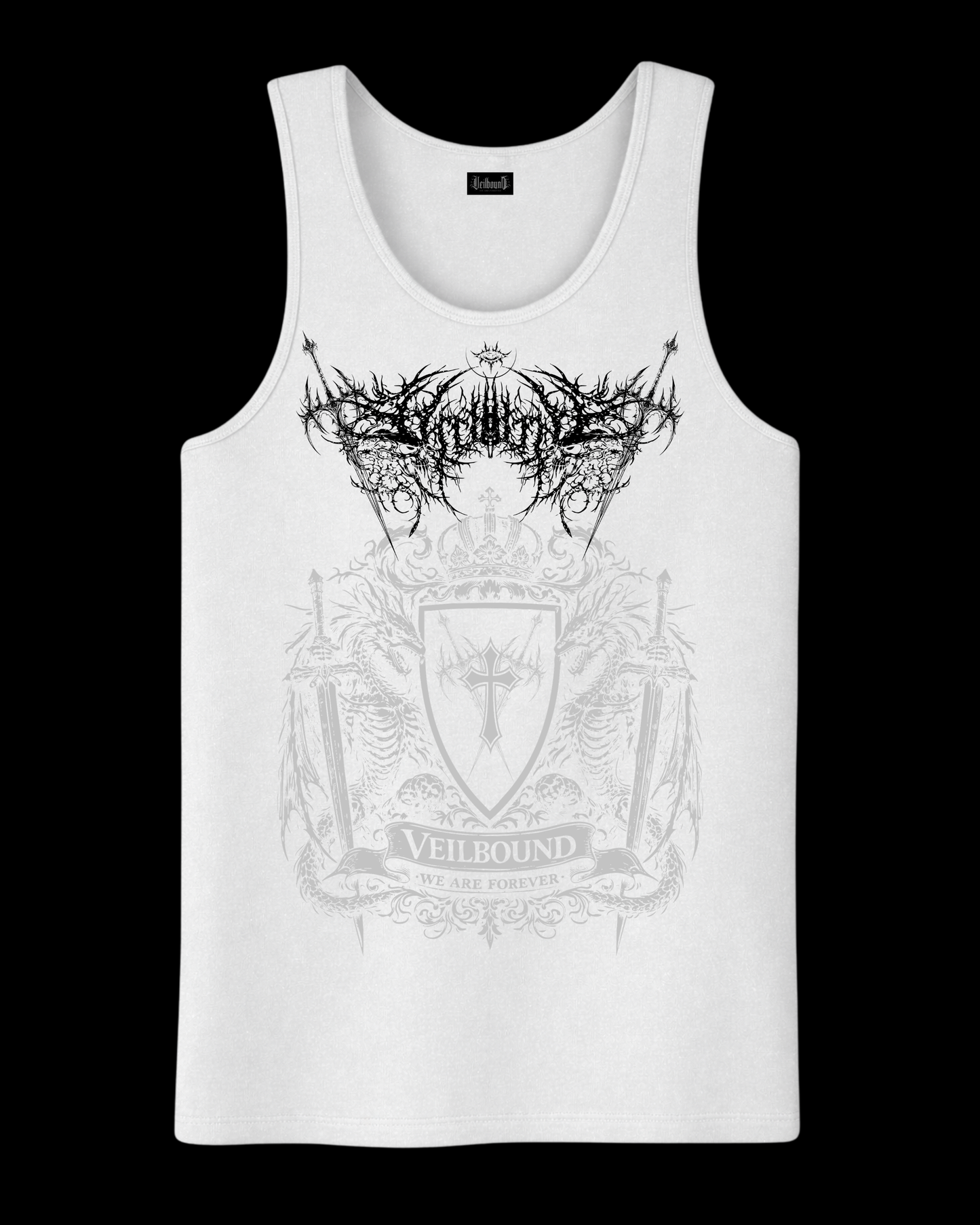 ETERNAL SOVEREIGN I RIBBED TANK Ivory Ash — 230 GSM Heavyweight Cotton