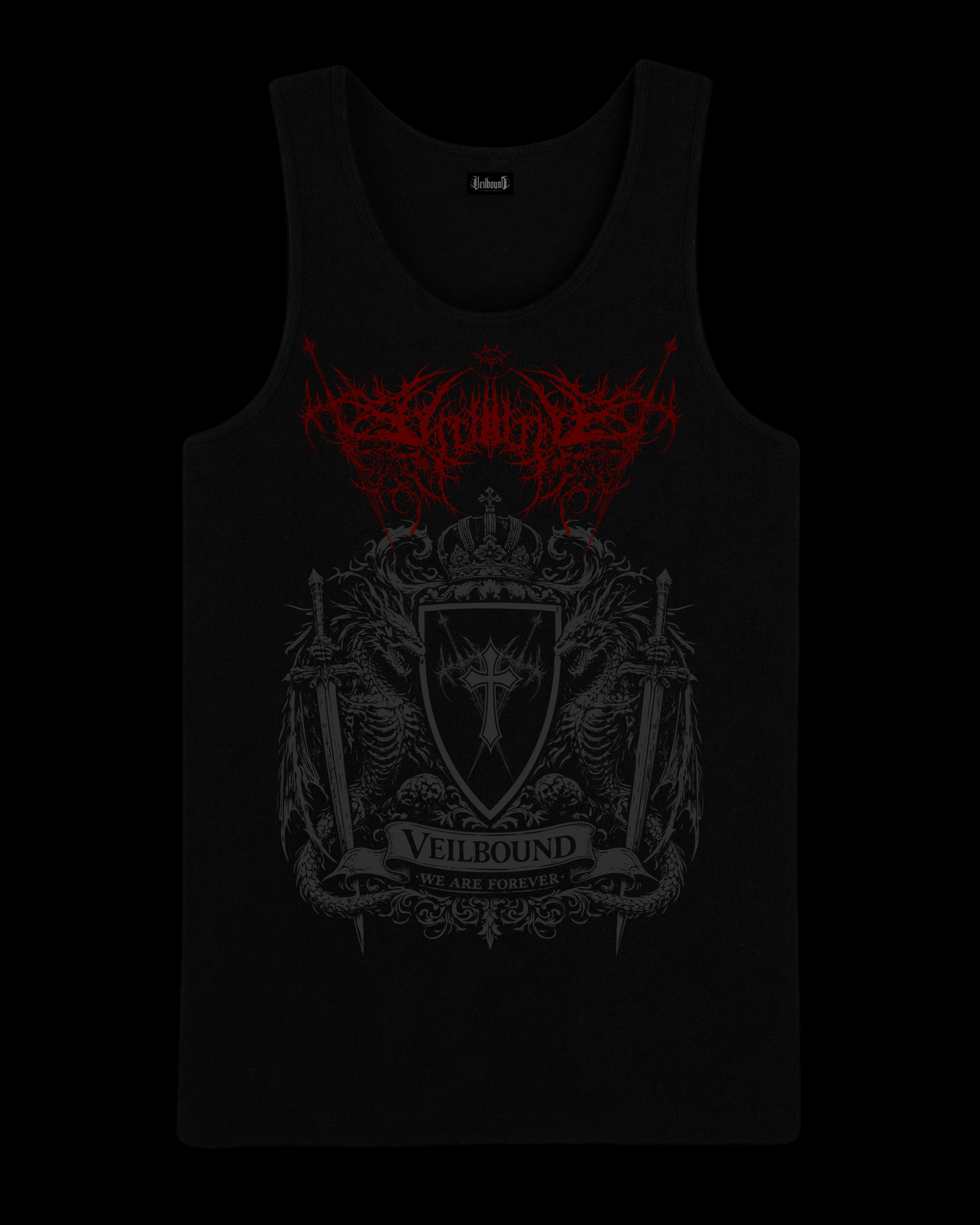 ETERNAL SOVEREIGN I RIBBED TANK Blood Sigil — 230 GSM Heavyweight Cotton