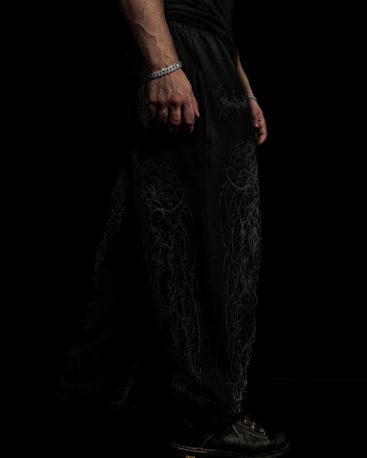 3.0 BLACKOUT UN-CUFFED SWEATPANTS (Blackened Abyss)