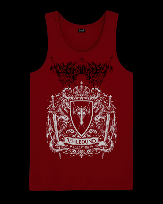 ETERNAL SOVEREIGN I RIBBED TANK Crimson Sacrament — 230 GSM Heavyweight Cotton