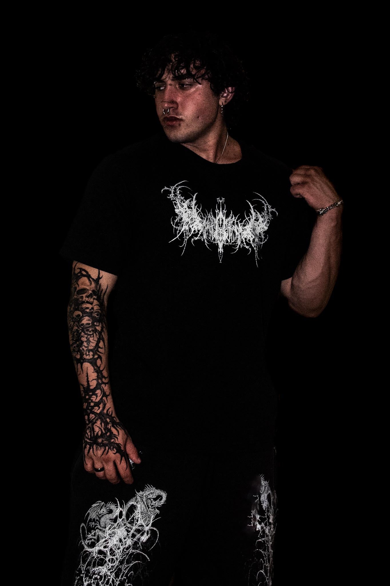 DEATH CREST SHIRT (Wraith Black) 300GSM