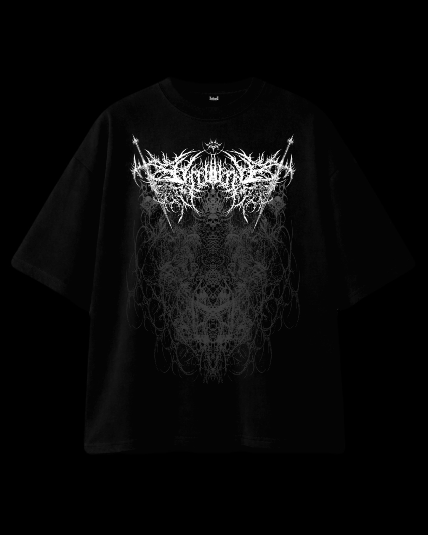 ETERNAL SOVEREIGN I — Wraith Black 300 GSM Heavyweight Oversized Shirt
