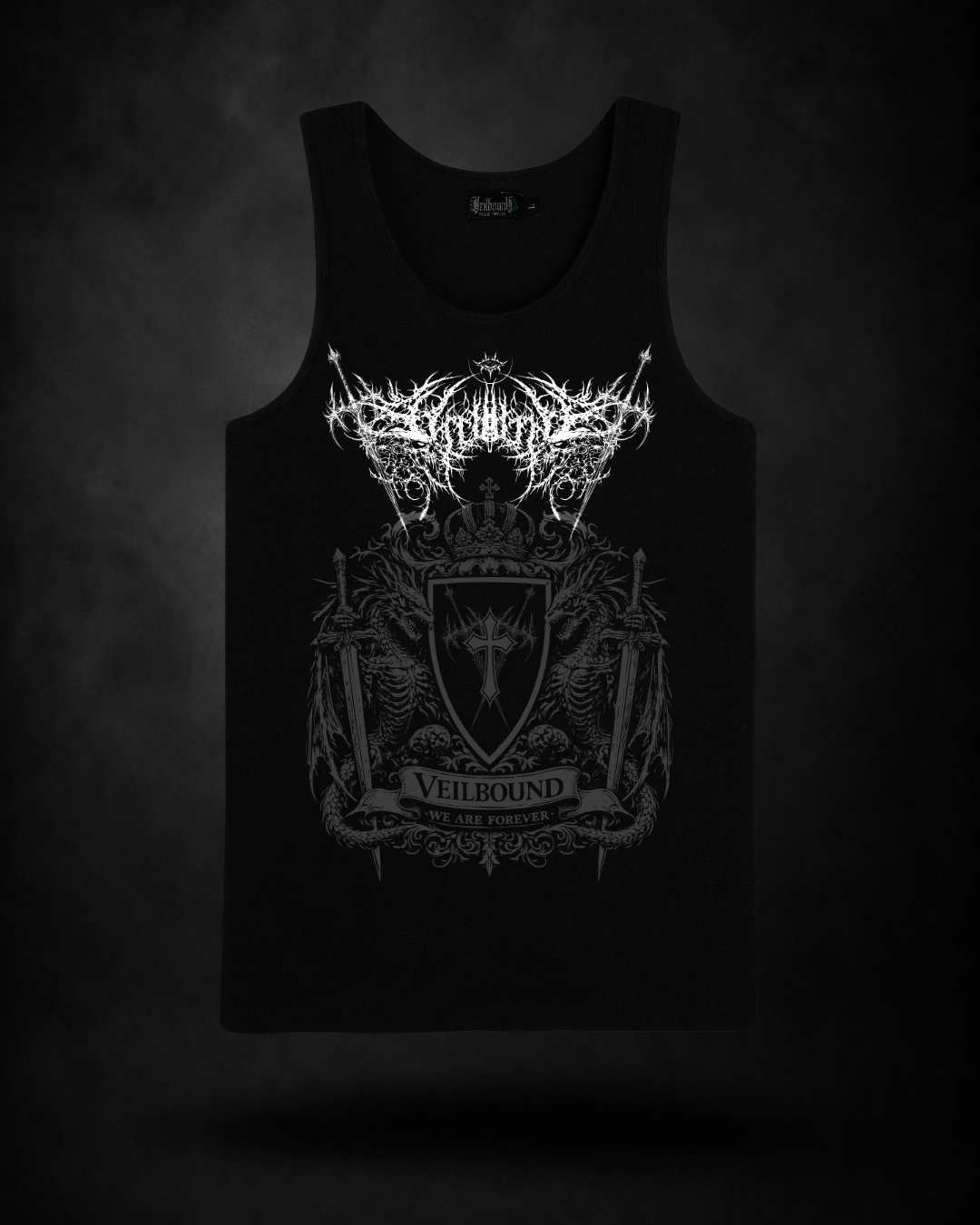ETERNAL SOVEREIGN I
RIBBED TANK — Wraith Black