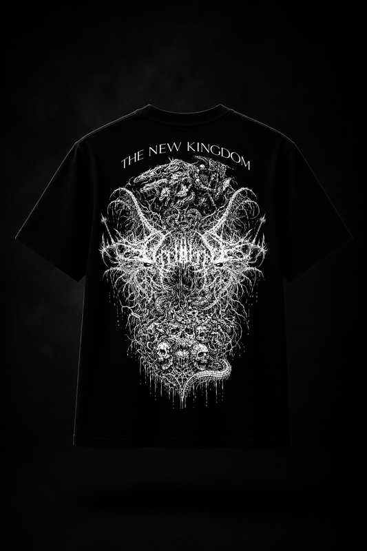 THE NEW KINGDOM — Wraith Black 230 GSM Refined Fit Tee