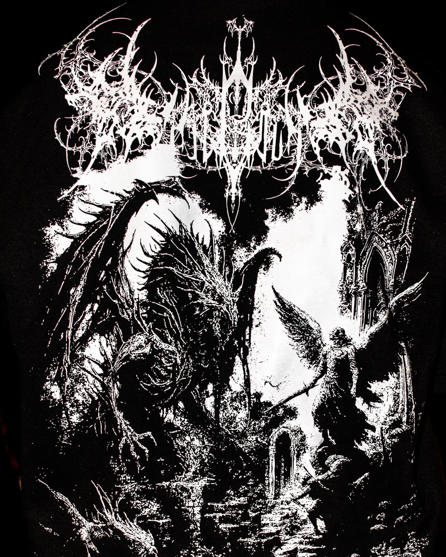 TFD I —  CATHEDRAL WAR TEE — 300GSM (Wraith Black)