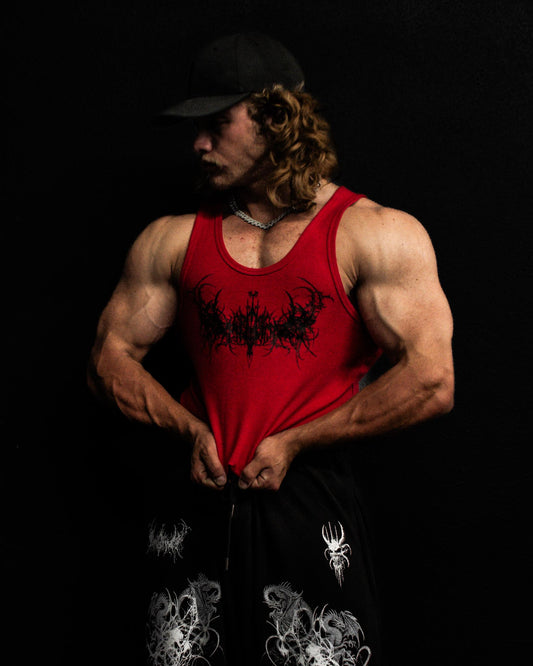DEATHLINE RIBBED TANK (Blood Red)