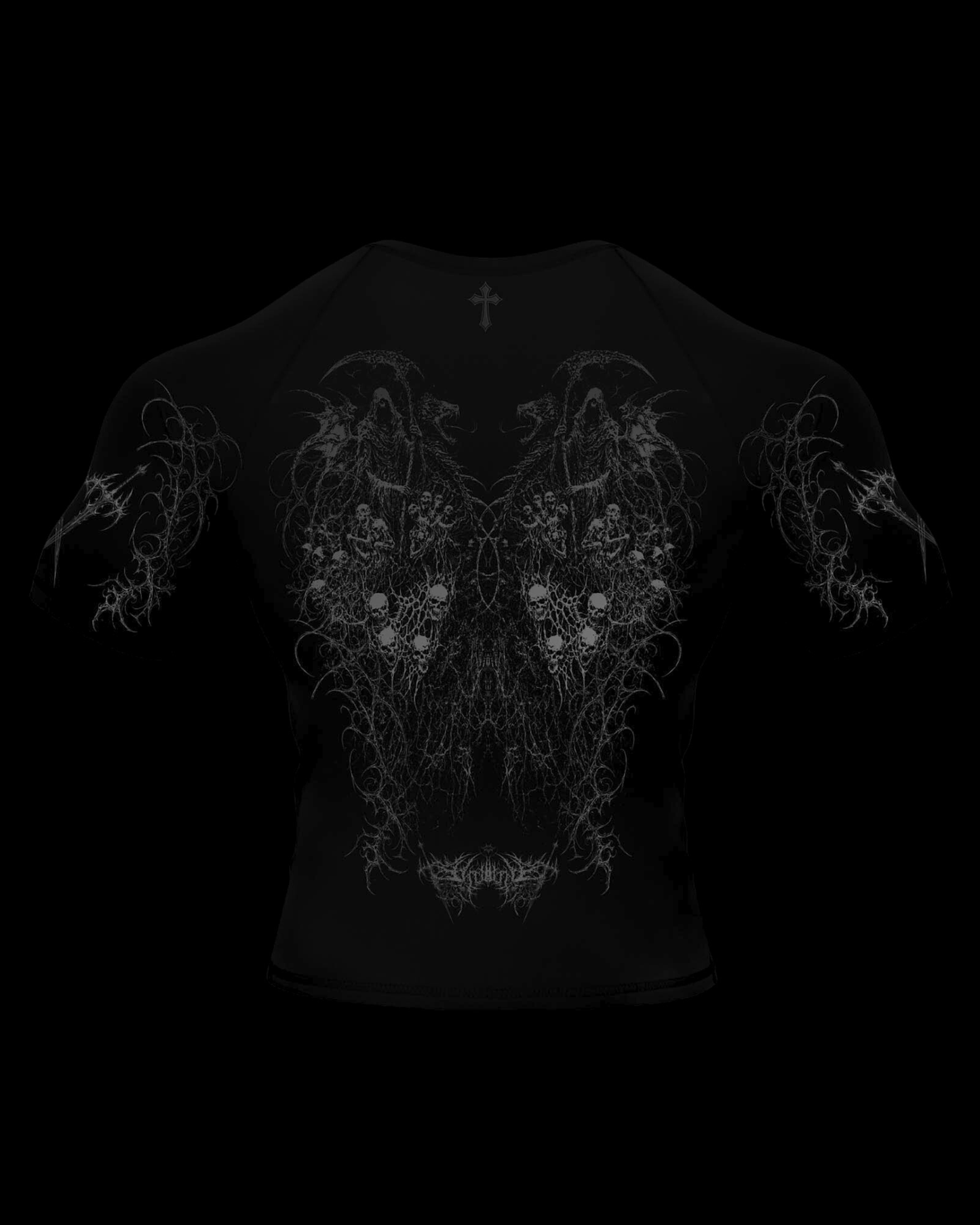ETERNAL SOVEREIGN I — Obsidian Black 220 GSM Compression Shirt