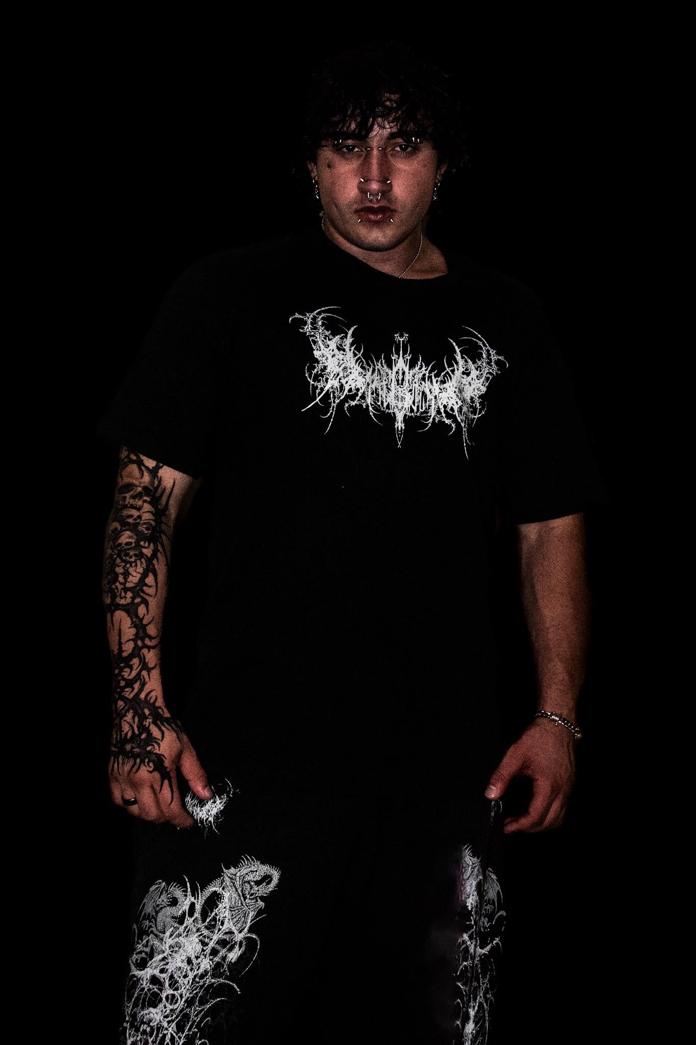 DEATHLINE I SHIRT (Wraith Black) 300GSM. DENSE.