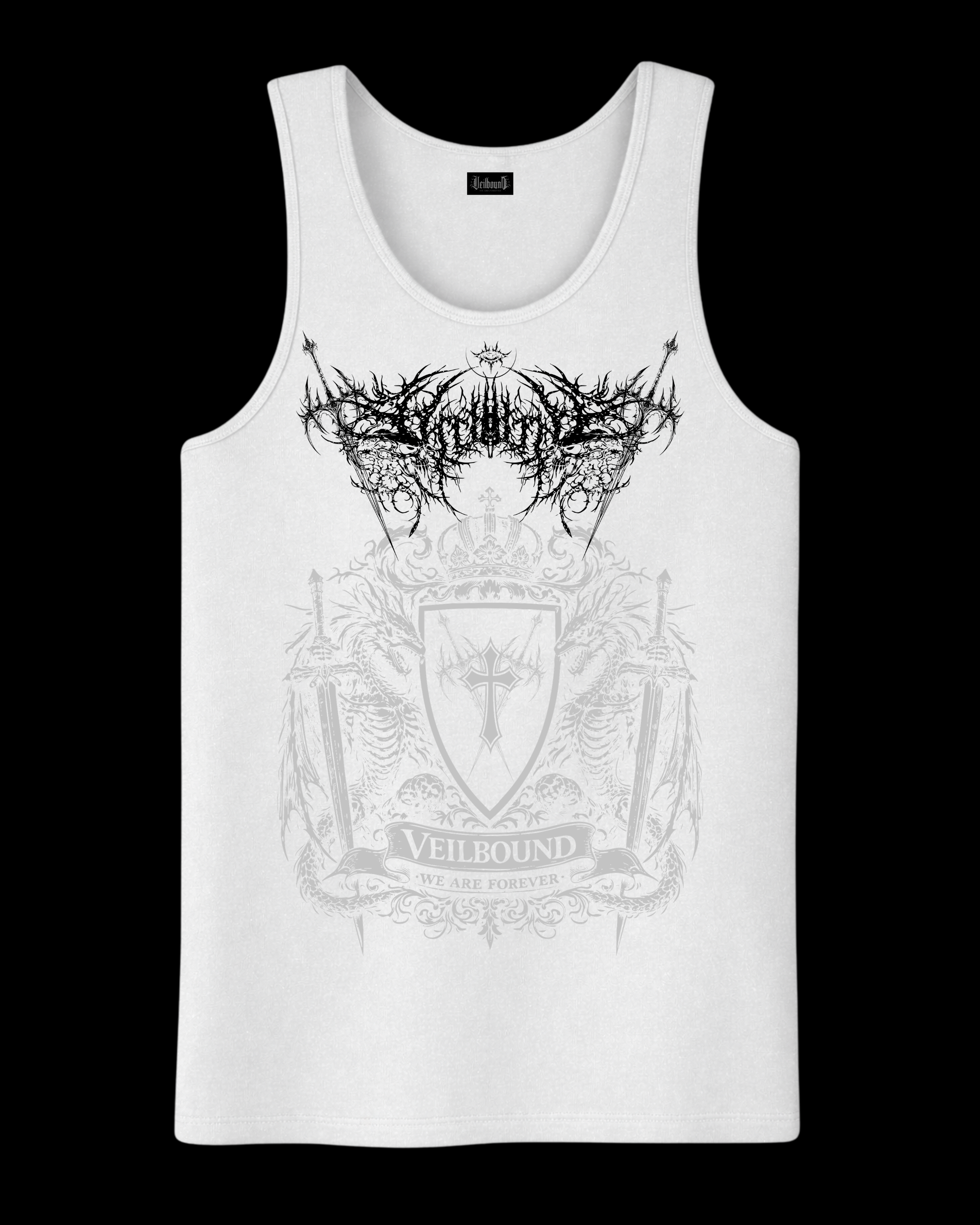 ETERNAL SOVEREIGN I RIBBED TANK Ivory Ash — 230 GSM Heavyweight Cotton