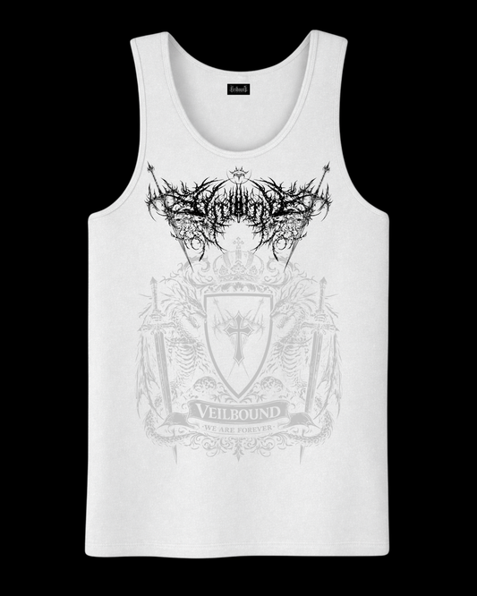 ETERNAL SOVEREIGN I RIBBED TANK Ivory Ash — 230 GSM Heavyweight Cotton