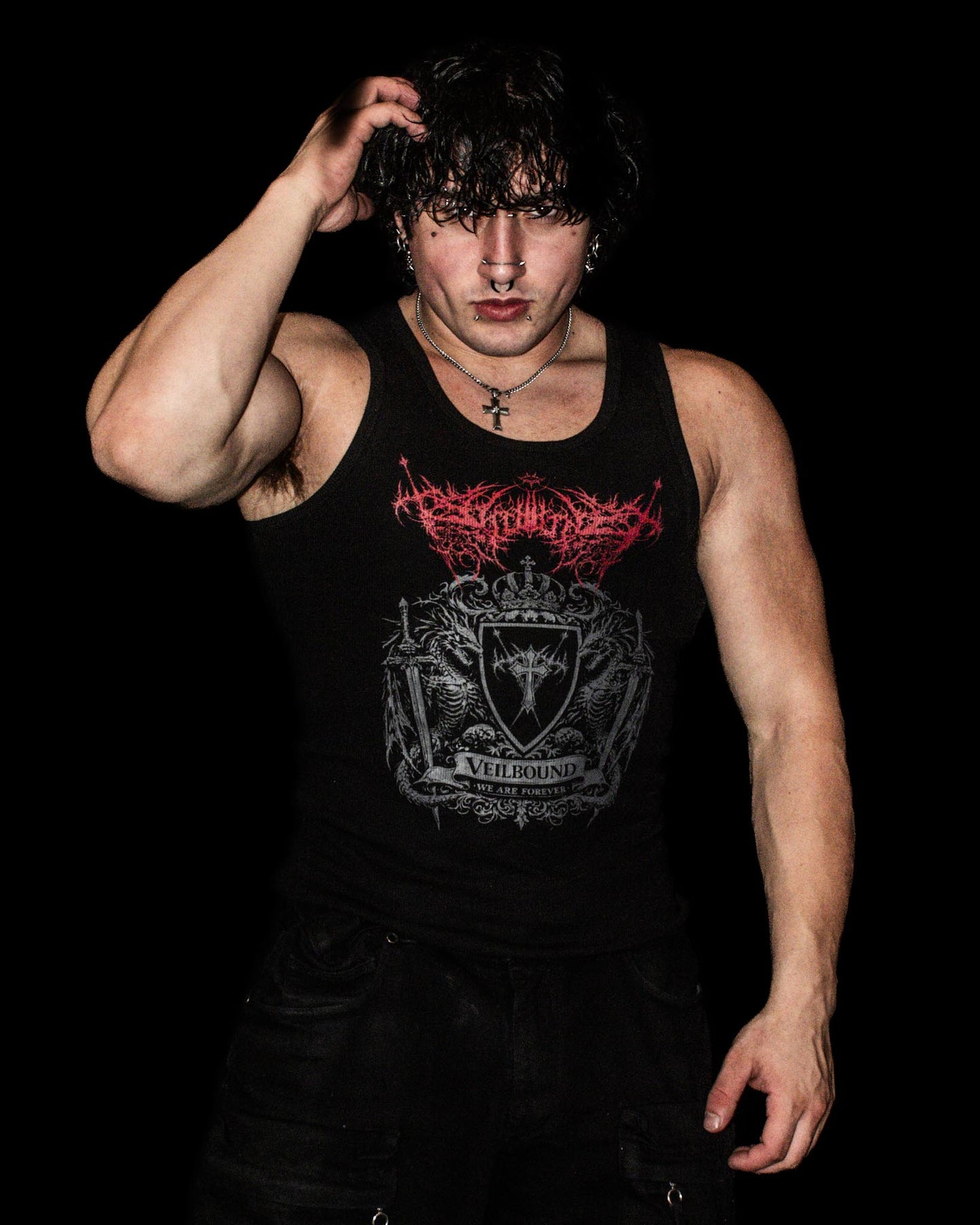 ETERNAL SOVEREIGN I RIBBED TANK Blood Sigil — 230 GSM Heavyweight Cotton