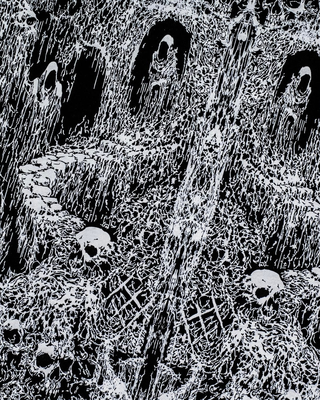 DEATHLINE I SHIRT (Wraith Black) 300 GSM. DENSE. LIMITED. - Veilbound