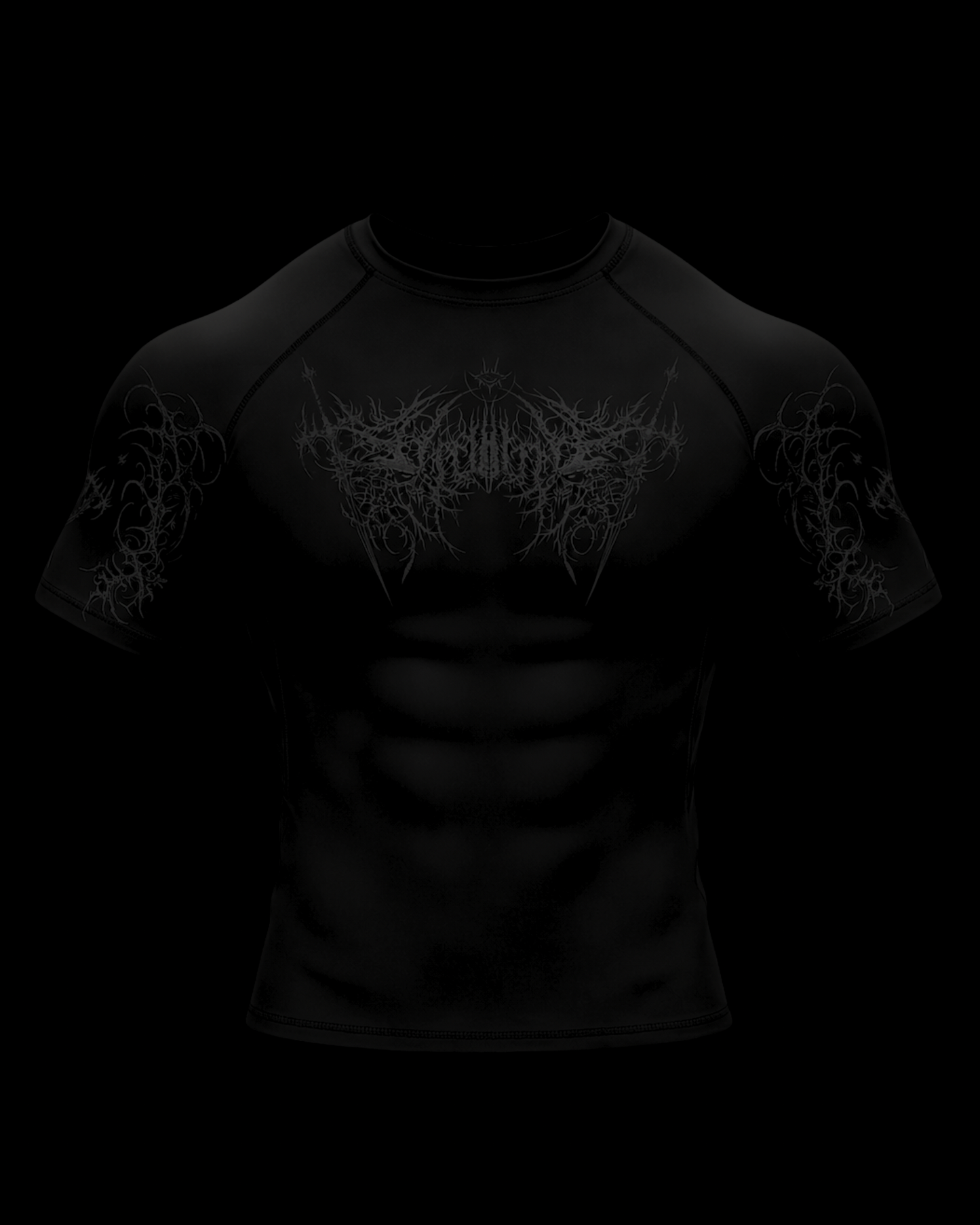 ETERNAL SOVEREIGN I — Obsidian Black 220 GSM Compression Shirt