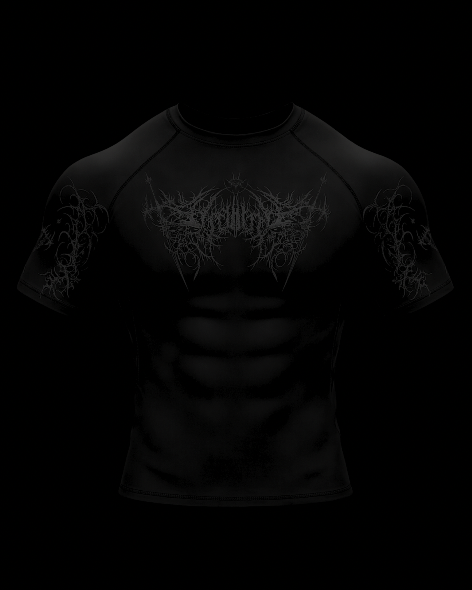 ETERNAL SOVEREIGN I — Obsidian Black 220 GSM Compression Shirt